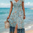 Perfee Backless Slit Printed Short Sleeve Dress - V.I.P Digital Presence