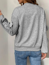Perfee Bow Round Neck Long Sleeve Sweatshirt - V.I.P Digital Presence