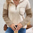Perfee Contrast Half Zip Long Sleeve Sweatshirt - V.I.P Digital Presence