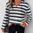 Perfee Contrast Striped Long Sleeve Hoodie - V.I.P Digital Presence