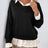 Perfee Faux Layered Contrast Long Sleeve Sweatshirt - V.I.P Digital Presence