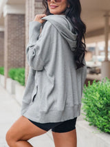 Perfee Half Snap Long Sleeve Hoodie - V.I.P Digital Presence