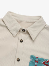 Perfee Pocketed Geometric Collared Neck Shacket - V.I.P Digital Presence