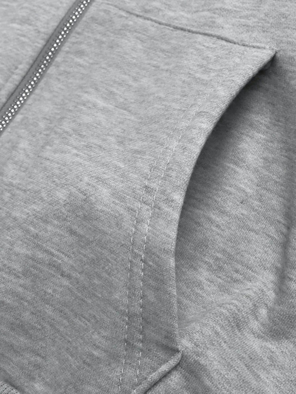 Perfee Rhinestone Zip Up Long Sleeve Hoodie - V.I.P Digital Presence