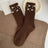 Personalized Korean style fashionable rivet bead pile socks autumn and winter thick warm rabbit wool mid tube socks for children - V.I.P Digital Presence