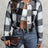 Plaid Button Up Drop Shoulder Cropped Jacket - V.I.P Digital Presence