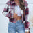 Plaid Button Up Drop Shoulder Cropped Jacket - V.I.P Digital Presence