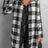 Plaid Snap Down Long Sleeve Jacket - V.I.P Digital Presence