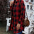 Plaid Snap Down Long Sleeve Jacket - V.I.P Digital Presence
