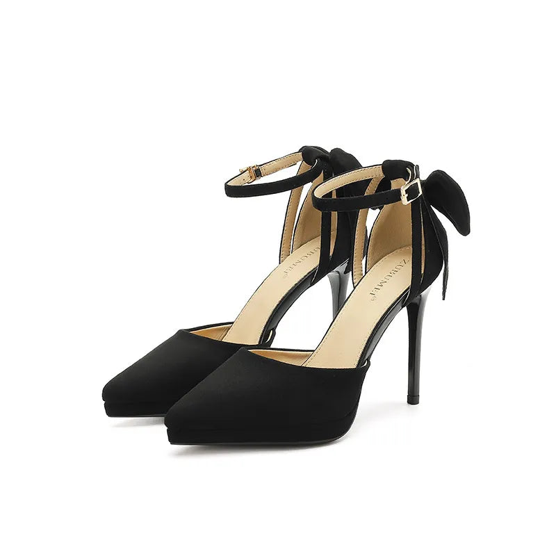 Platform Pointed Toe Ankle Strap Stiletto Pumps - V.I.P Digital Presence