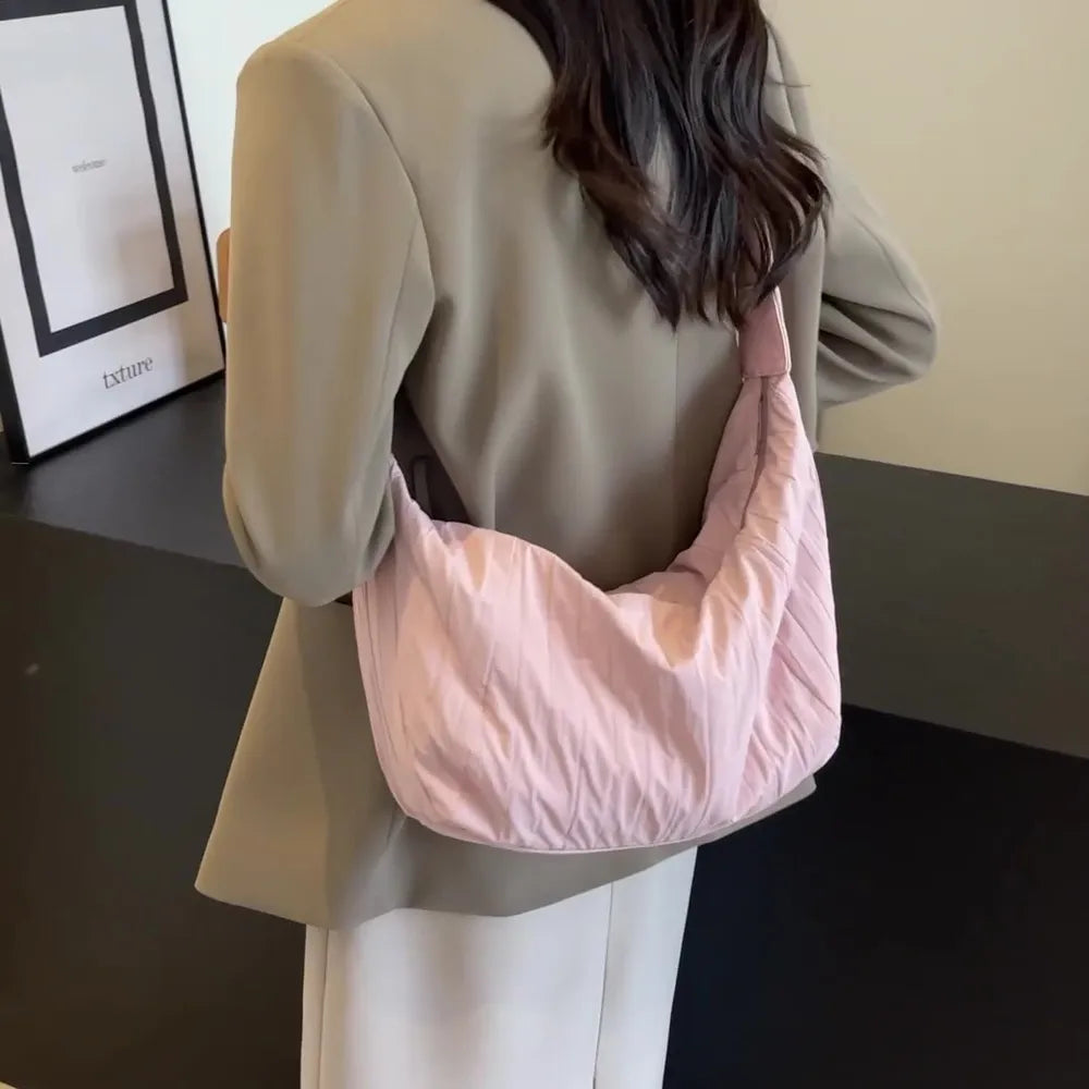 Pleated Dumpling Crossbody Bag - V.I.P Digital Presence