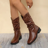 Pleated Pull-On Western Cowboy Boots - V.I.P Digital Presence