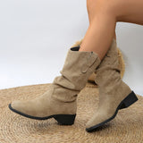 Pleated Pull-On Western Cowboy Boots - V.I.P Digital Presence