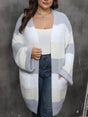 Plus Size Open Front Long Sleeve Cardigan - V.I.P Digital Presence