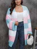 Plus Size Open Front Long Sleeve Cardigan - V.I.P Digital Presence