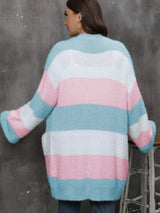 Plus Size Open Front Long Sleeve Cardigan - V.I.P Digital Presence