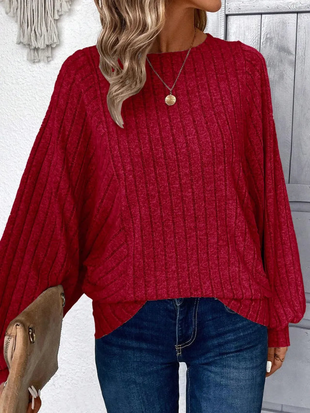 Plus Size Round Neck Batwing Sleeve T-Shirt - V.I.P Digital Presence