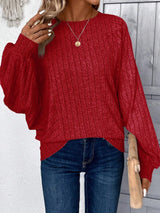Plus Size Round Neck Batwing Sleeve T-Shirt - V.I.P Digital Presence