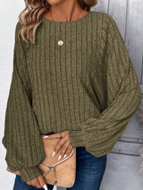 Plus Size Round Neck Batwing Sleeve T-Shirt - V.I.P Digital Presence