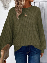 Plus Size Round Neck Batwing Sleeve T-Shirt - V.I.P Digital Presence