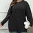 Plus Size Round Neck Long Sleeve Sweater - V.I.P Digital Presence
