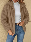 Plush Zip Up Long Sleeve Jacket - V.I.P Digital Presence