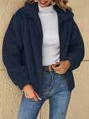 Plush Zip Up Long Sleeve Jacket - V.I.P Digital Presence