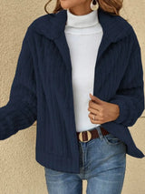 Plush Zip Up Long Sleeve Jacket - V.I.P Digital Presence