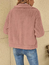 Plush Zip Up Long Sleeve Jacket - V.I.P Digital Presence