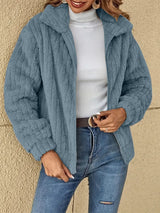 Plush Zip Up Long Sleeve Jacket - V.I.P Digital Presence