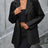 Pocketed Button Up Collared Neck Blazer - V.I.P Digital Presence
