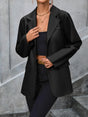 Pocketed Button Up Collared Neck Blazer - V.I.P Digital Presence