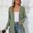 Pocketed Open Front Long Sleeve Cardigan - V.I.P Digital Presence