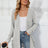 Pocketed Open Front Long Sleeve Cardigan - V.I.P Digital Presence