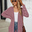 Pocketed Open Front Long Sleeve Cardigan - V.I.P Digital Presence