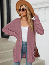 Pocketed Open Front Long Sleeve Cardigan - V.I.P Digital Presence