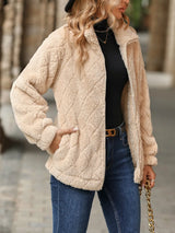 Pocketed Zip Up Jacket - V.I.P Digital Presence