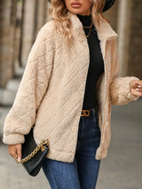 Pocketed Zip Up Jacket - V.I.P Digital Presence