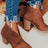 Point Toe Chunky Heeled Ankle Boots - V.I.P Digital Presence