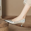 Point Toe Flare Heel Pumps - V.I.P Digital Presence