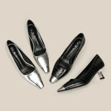 Point Toe Flare Heel Pumps - V.I.P Digital Presence
