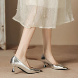 Point Toe Flare Heel Pumps - V.I.P Digital Presence