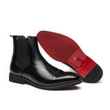 Pointed toe men's boots high top leather shoes red soles Martin boots British casual - V.I.P Digital Presence