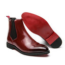 Pointed toe men's boots high top leather shoes red soles Martin boots British casual - V.I.P Digital Presence