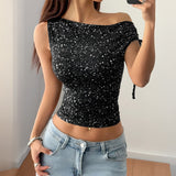 Polka dot sleeveless vest women's T-shirt - V.I.P Digital Presence