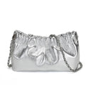Popular chain women high end cloud pleated bag women bag cowhide shoulder crossbody bag gold ball chain - V.I.P Digital Presence