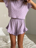 Printed Round Neck Top and Shorts Set - V.I.P Digital Presence