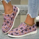 Printed Round Toe Flat Slip-Ons - V.I.P Digital Presence