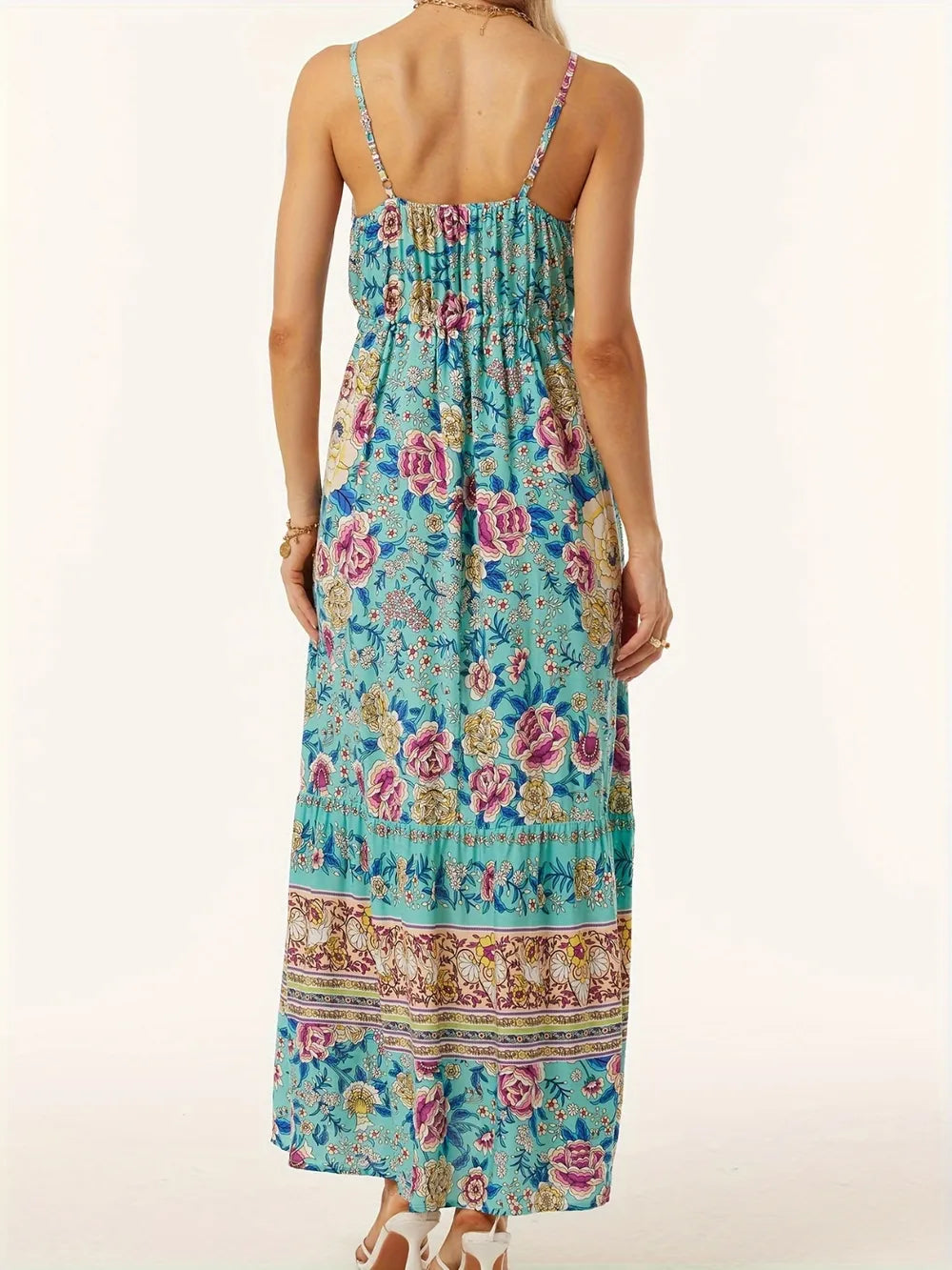 Printed Scoop Neck Dress - V.I.P Digital Presence