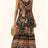 Printed Scoop Neck Dress - V.I.P Digital Presence